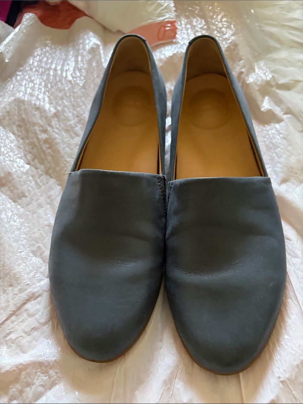 Dansko blue leather flats larisa size 40